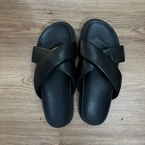 Black Slide Sandals